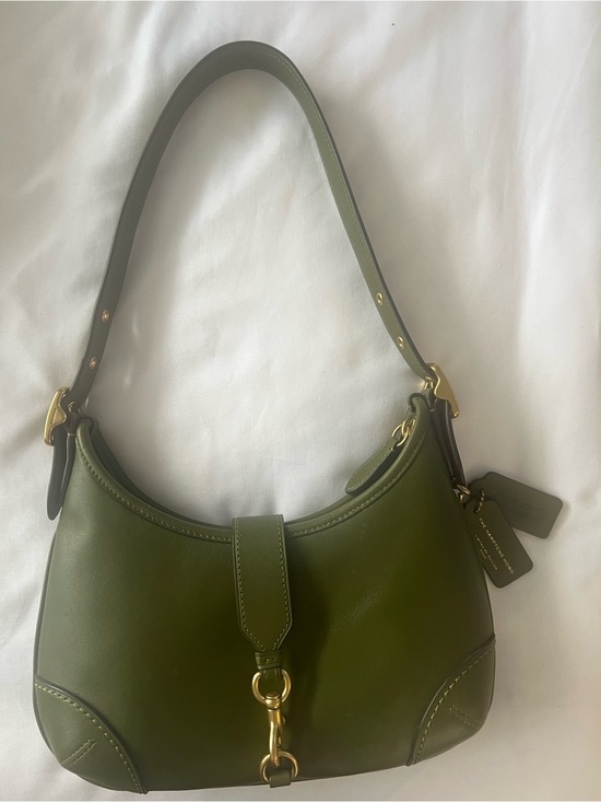 Coach Handbags - Coach Hampton Hobo Olive Green Leather Shoulder Bag with Gold Hardware